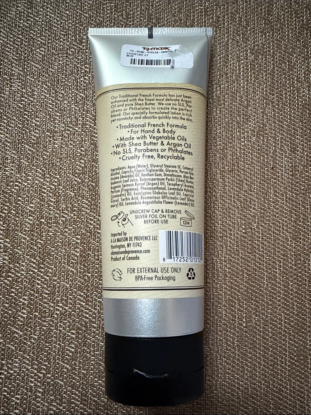 A La Maison Lavender Aloe Hand and Body Lotion 8Fl Oz